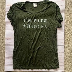 Haute Hippie green Tshirt small